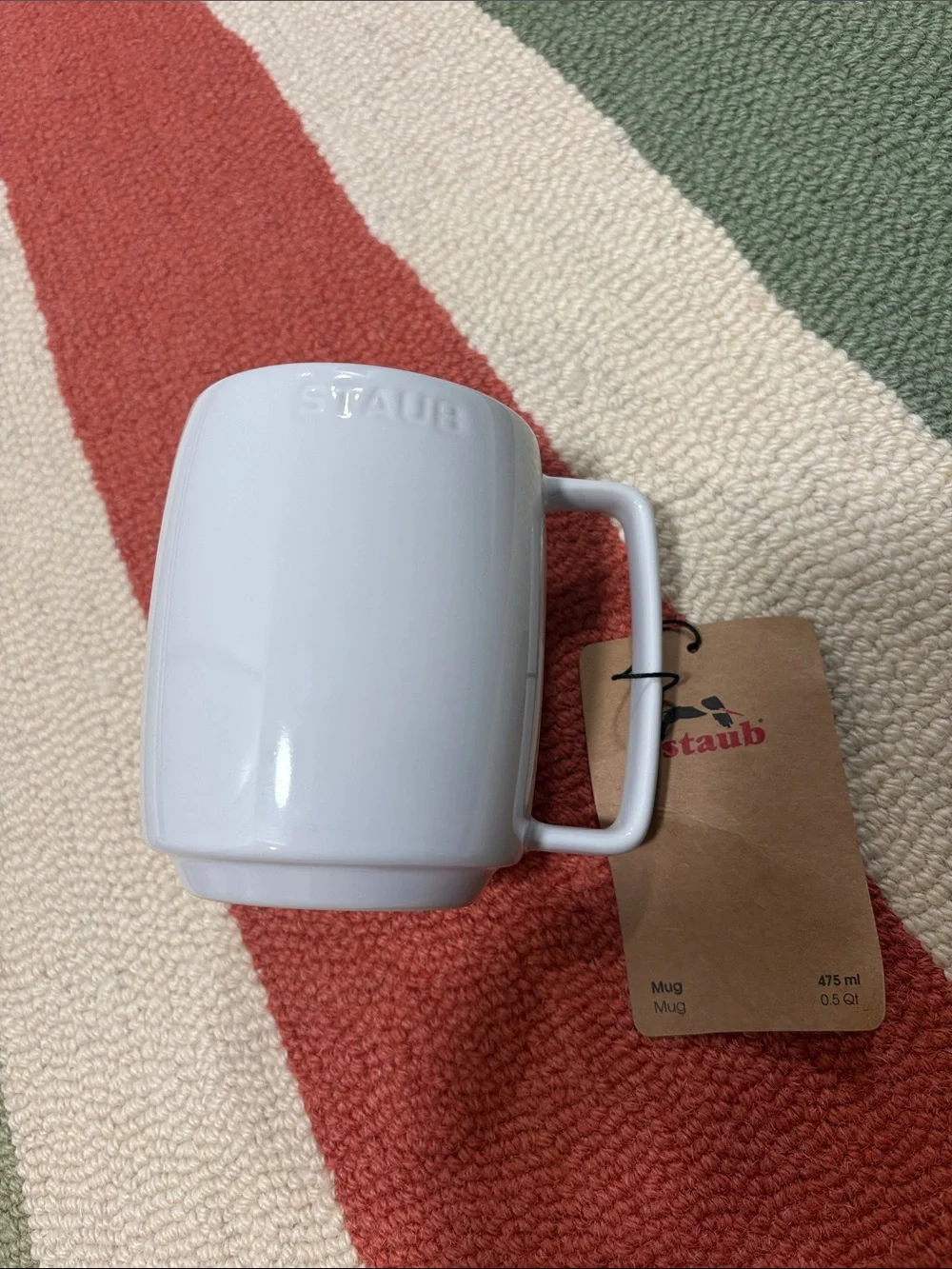 NWT Staub White 16 oz Ceramic Mug